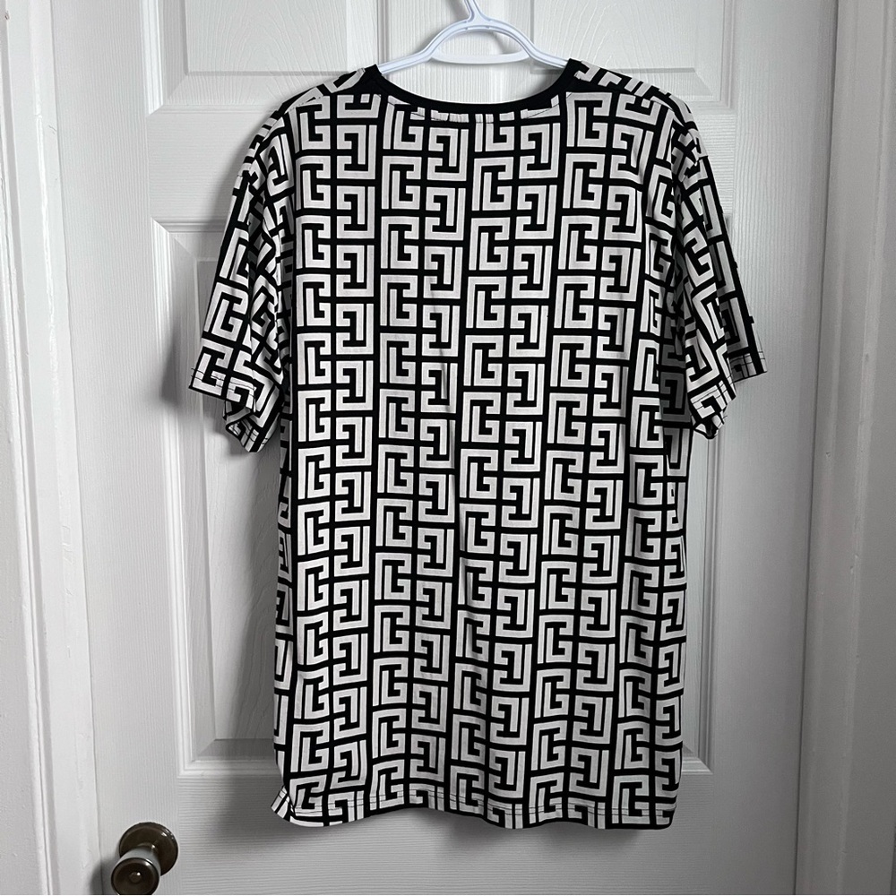 3/30$💥 Invictus t shirt Men XL white black tee pattern short sleeve - Picture 4 of 5